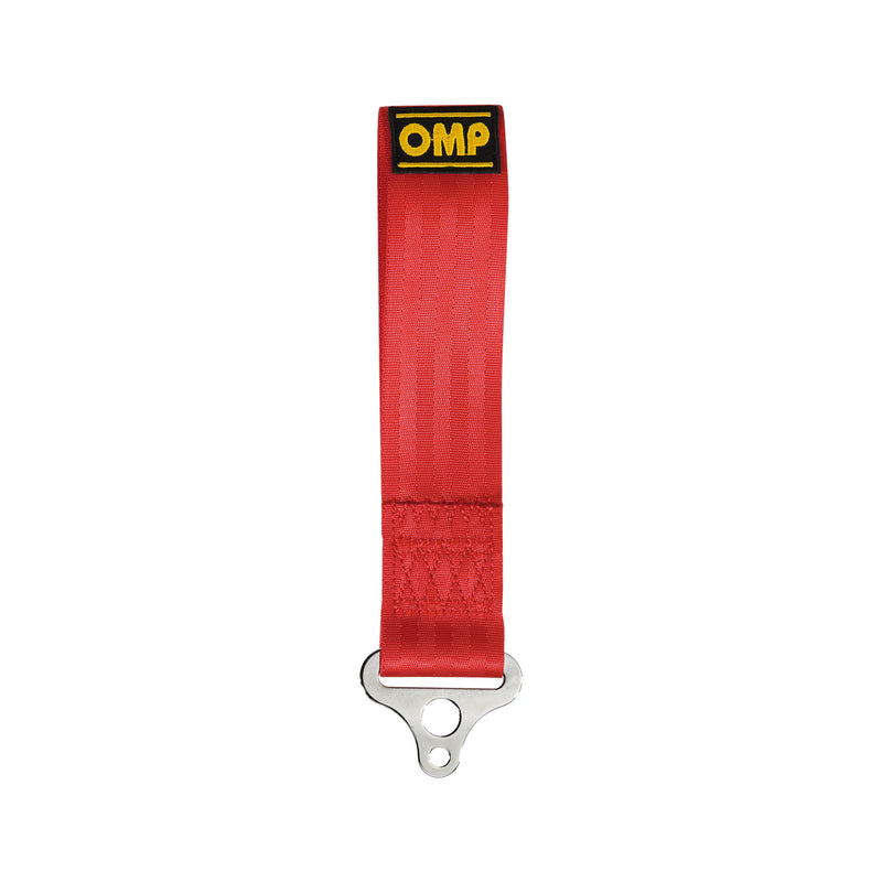 OMP TOW HOOK 2" STRAP RED